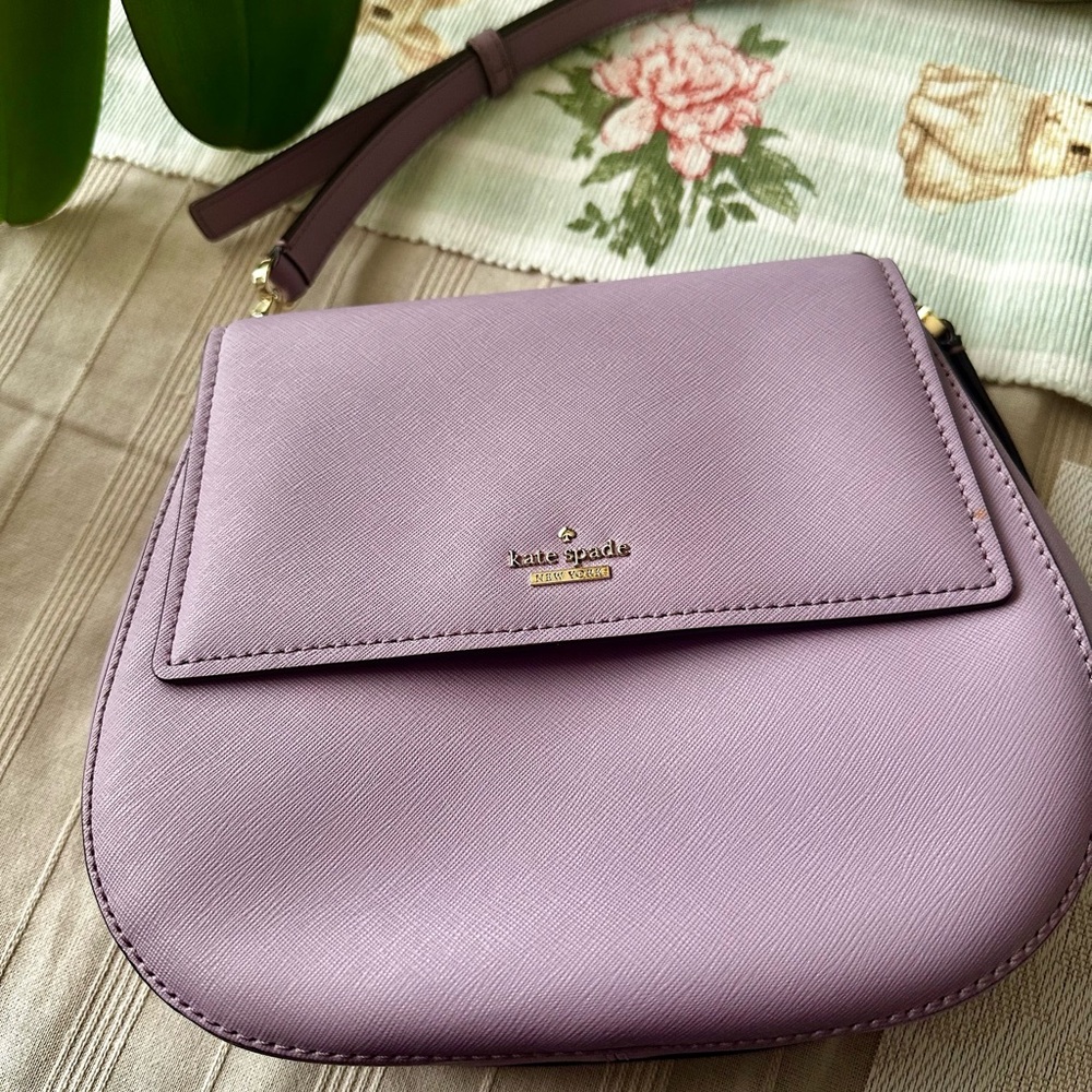 kate spade  New York Lavender Crossbody Saddle Bag - Picture 3 of 5